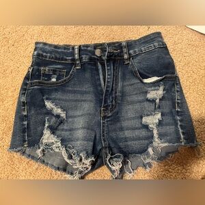 SHEIN Dark Blue Denim Shorts
